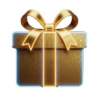Goldenes Geschenk mit Schleife als Symbol f&uuml;r 20 Euro Mindesteinzahlung Bonus bei 30bet