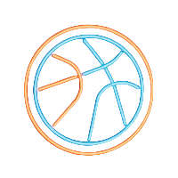 Neon-Basketball-Symbol f&uuml;r Cash-Out-Funktion bei 30bet Live-Wetten